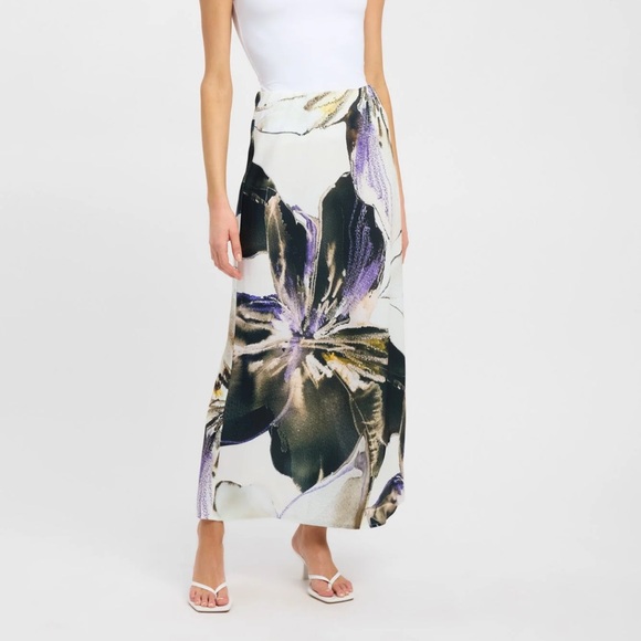 maxi dress with adjustable straps Women's Could Stay Here Forever White Multi Floral Maxi Dress | Size: L